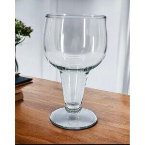 VTG Anchor Hocking Clear Glass Hollow Stem Beer / Stout 12oz Bar Glass